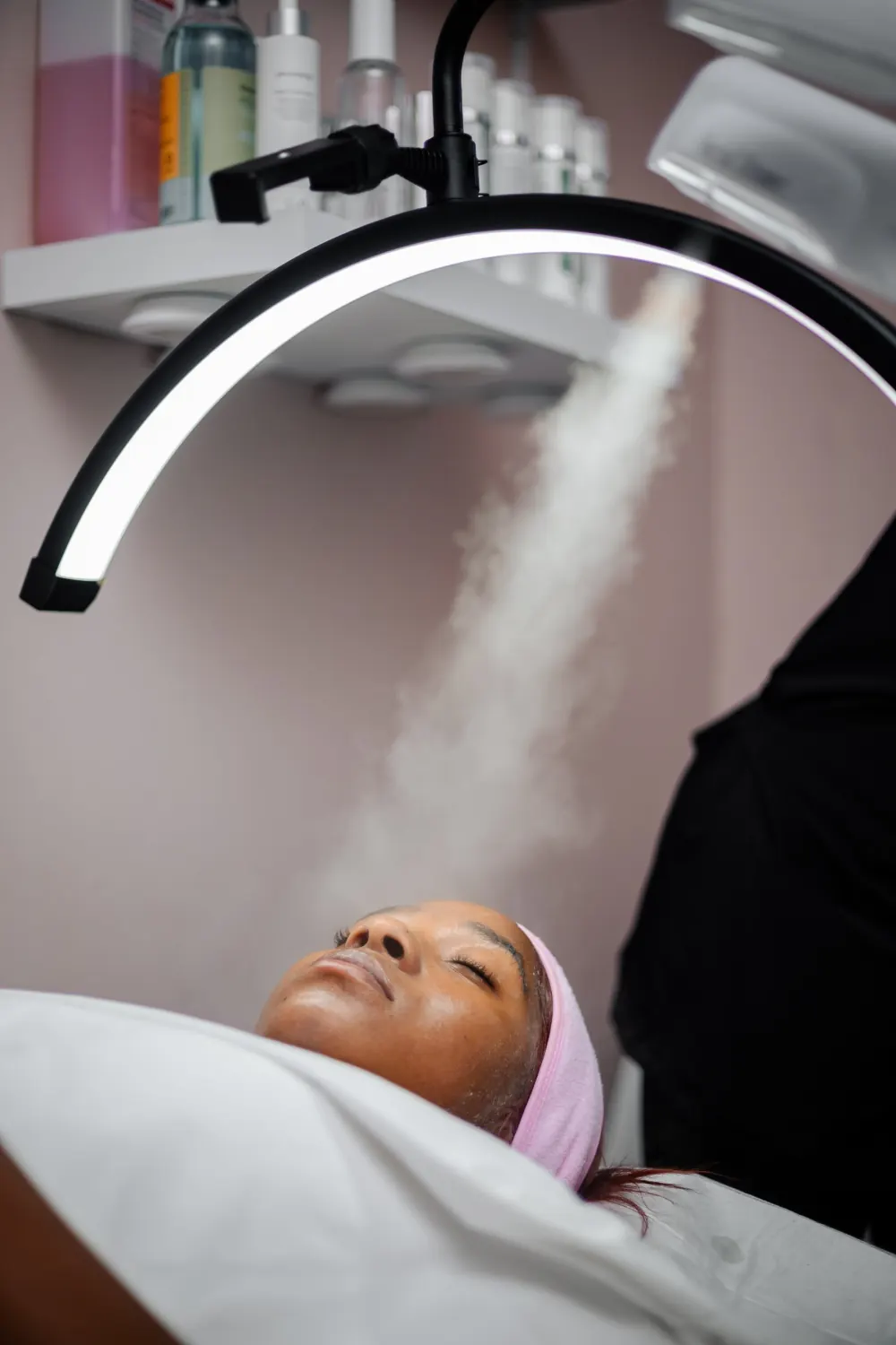 A Skin Club member during a facial at iNALA SkinLab